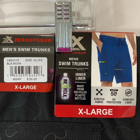 Zeroxposur Mens Black Nova Swim Trunks XL - Picture 3 of 7